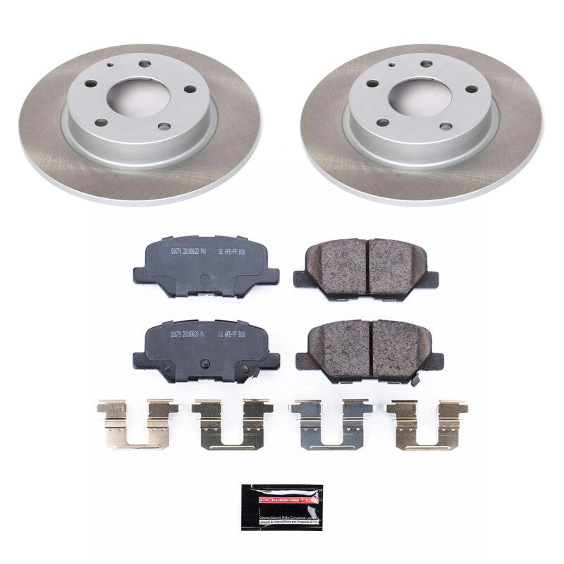 Power Stop 14-16 Mazda 3 Rear Semi-Coated Rotor Kit PowerStop