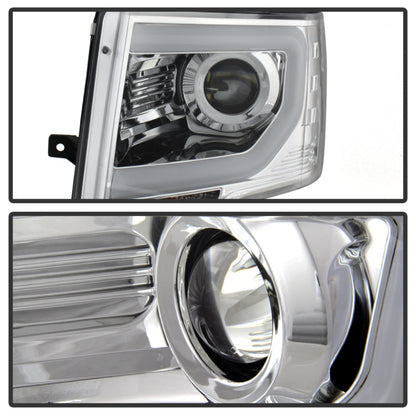 Spyder Ford F150 13-14 Projector Fctry Xenon Model- Light Bar DRL Chrm PRO-YD-FF15013-LBDRL-HID-C SPYDER