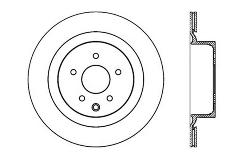 StopTech 13-17 Nissan 370Z Sport Cryo Drilled Left Rear Rotor Stoptech