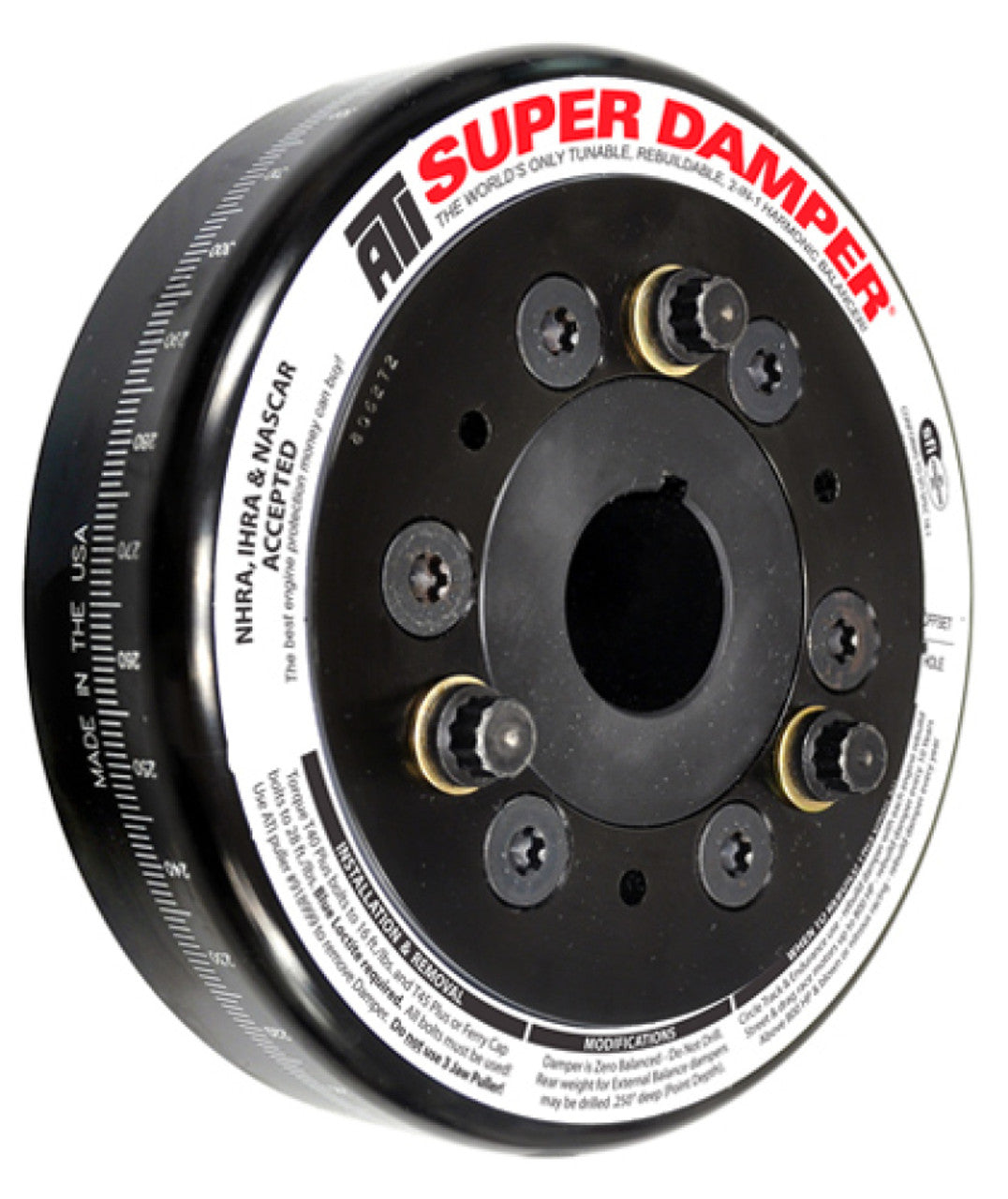 ATI Damper - 7.074in - Steel - Chevy SB / 90 Deg V6 - C-Bore Front - 3 Ring - 1Pc ATI917788
