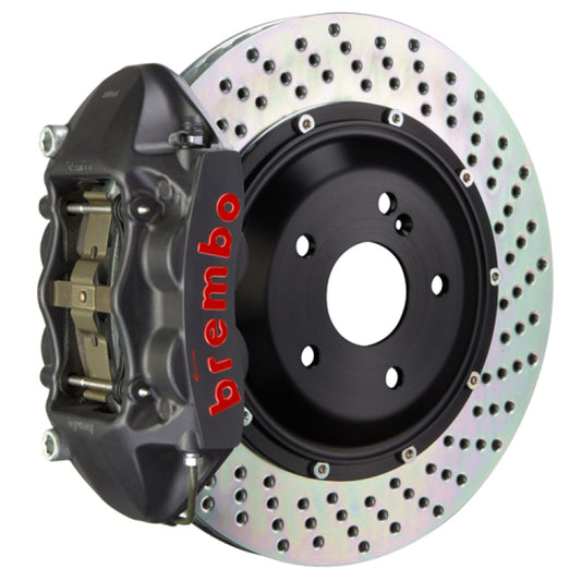 Brembo 15-23 Mustang GT/V6/EcoBoost Rear GTS BBK 4 Piston Cast 380x28 2pc Rotor Drilled-Black HA Brembo