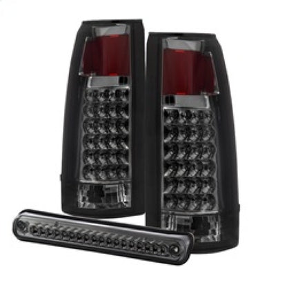 Xtune Yukon Denali 99-00 LED Tail Lights w/ 3rd LED Brake Light Smoked ALT-JH-CCK88-LED-SET-SM SPYDER