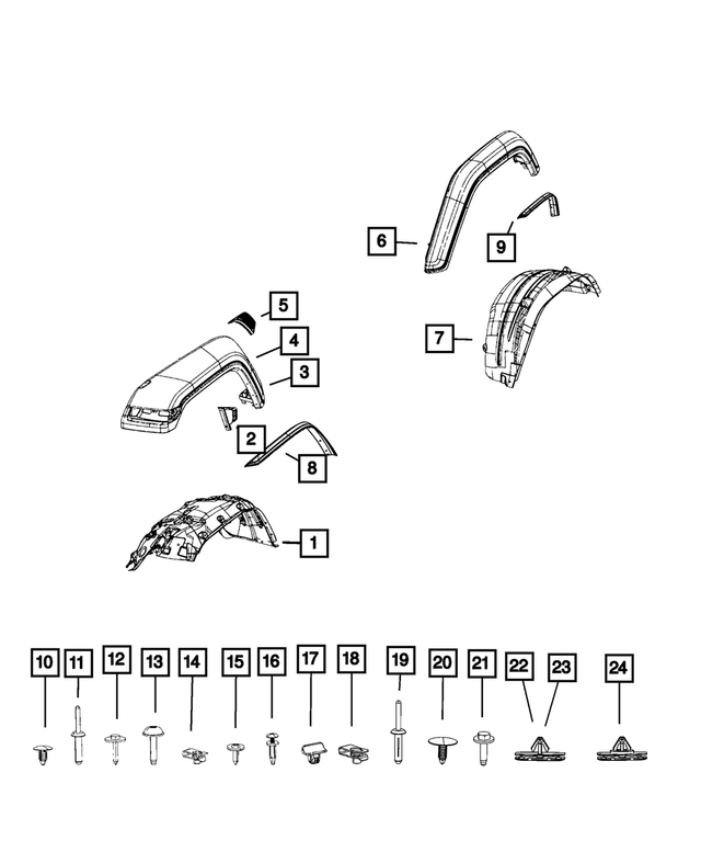 Genuine OEM Mopar W Type Clip (68526185AA) X1