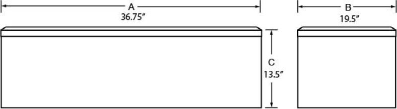 Tradesman Aluminum ATV Flush Mount Storage Box (36in.) - Brite Tradesman