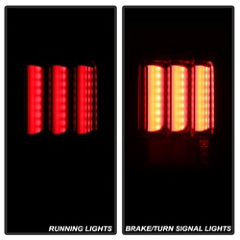 Spyder 07-16 Jeep Wrangler Version 2 Light Bar LED Tail Lights - Red Clear (ALT-YD-JWA07V2-LBLED-RC) SPYDER