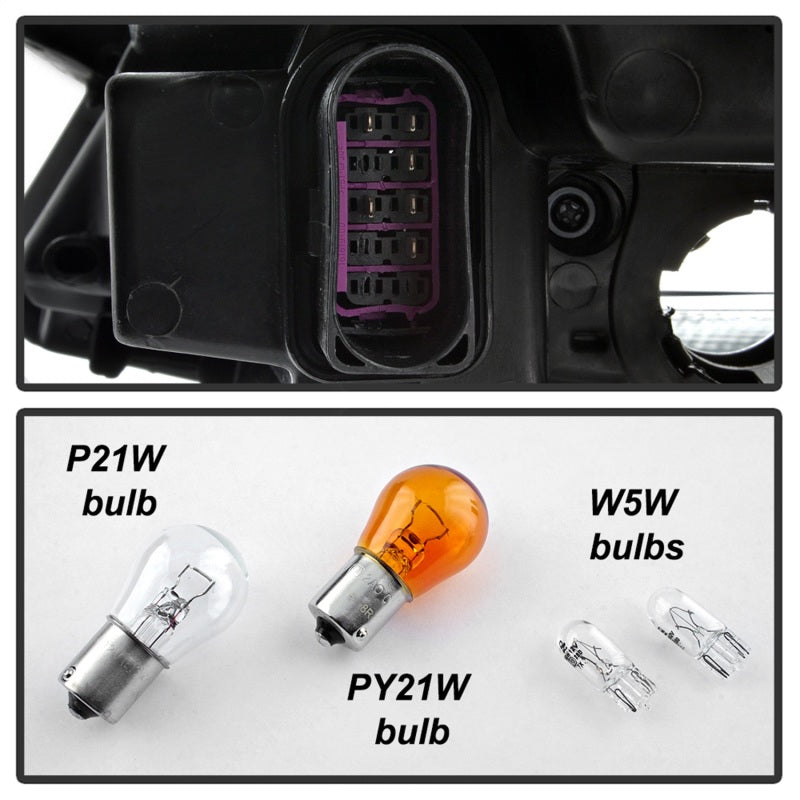 xTune 11-18 Volkswagen Jetta Sedan OEM Style Halogen Headlights - Chrome (HD-JH-VJ11-AM-C) SPYDER