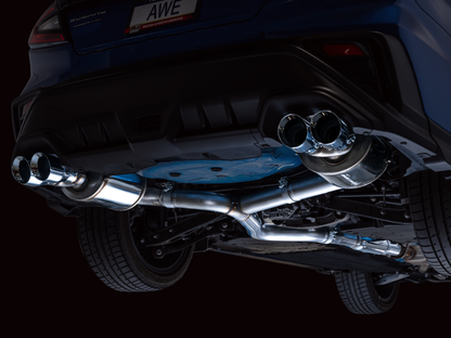 AWE Tuning 2022+ VB Subaru WRX Touring Edition Exhaust - Chrome Silver Tips AWE Tuning