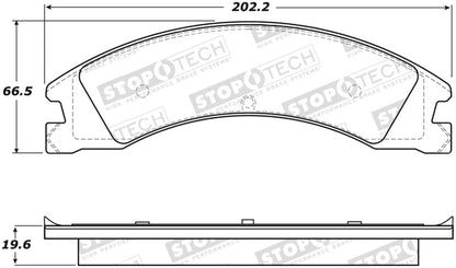 StopTech Premium Ceramic Rear Brake Pads - 308.13300 Stoptech