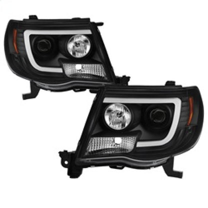 Spyder Toyota Tacoma 05-11 Projector Headlights - Light Bar DRL - Black PRO-YD-TT05V2-LB-BK SPYDER
