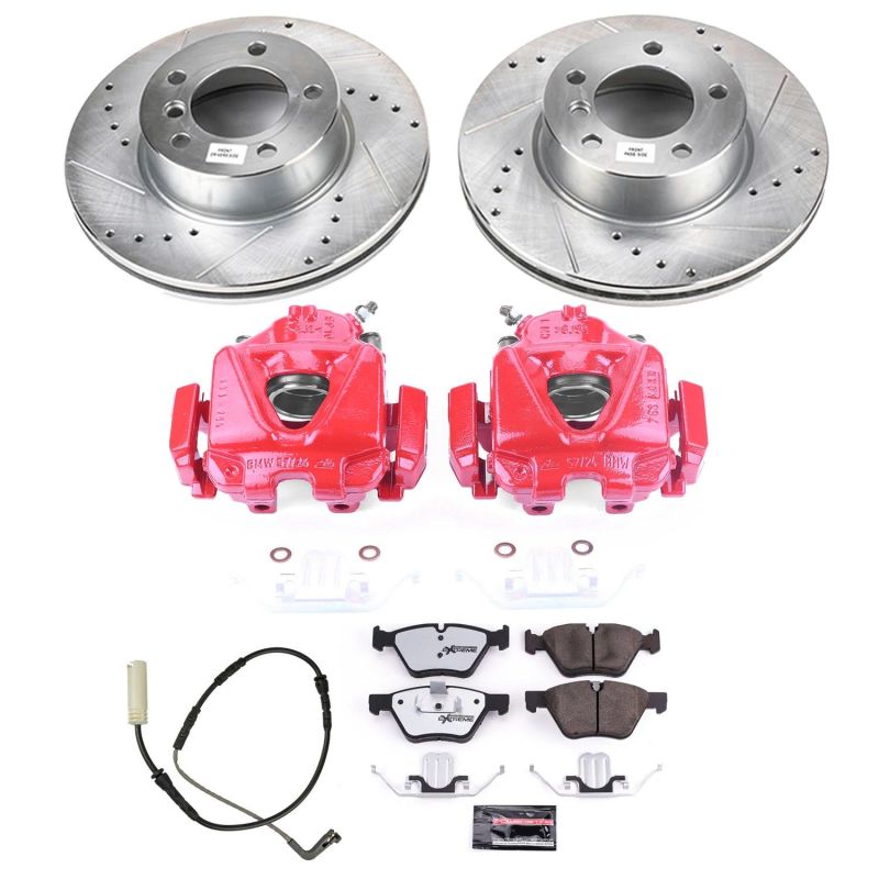 Power Stop 08-10 BMW 328i Front Z26 Street Warrior Brake Kit w/Calipers PowerStop