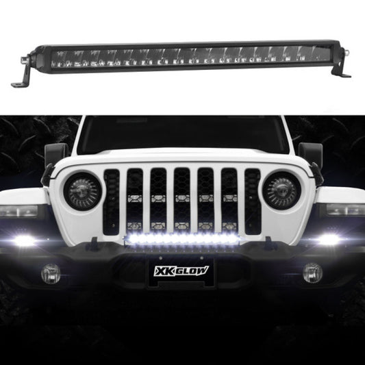 XKGlow 10in Razor Light Bar Auxiliary High Beam Driving No Wire & Switch - Part XK064010-D
