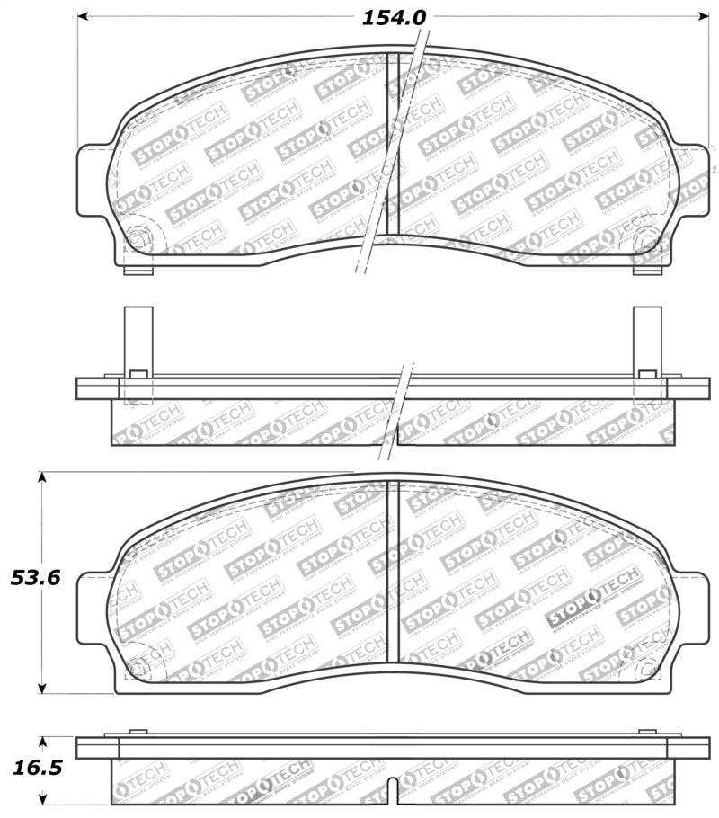 StopTech Sport Brake Pads w/Shims and Hardware - Rear Stoptech