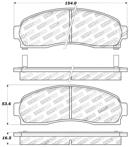 StopTech Sport Brake Pads w/Shims and Hardware - Rear Stoptech