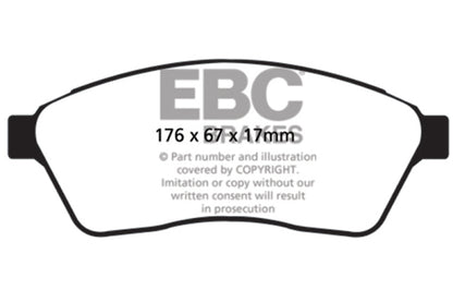 EBC YellowStuff Front Brake Pads - DP41859R EBC