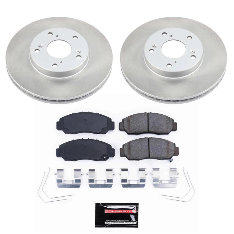 Power Stop 06-11 Honda Civic Front Semi-Coated Rotor Kit PowerStop
