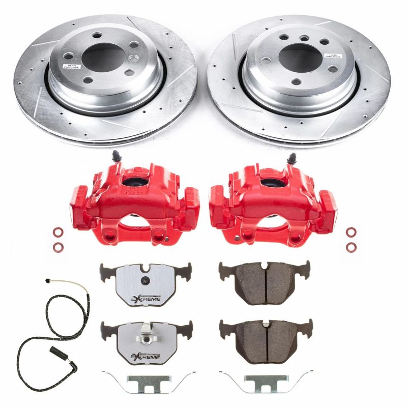 Power Stop 10-04 BMW X3 Rear Z26 Street Warrior Brake Kit w/Calipers PowerStop