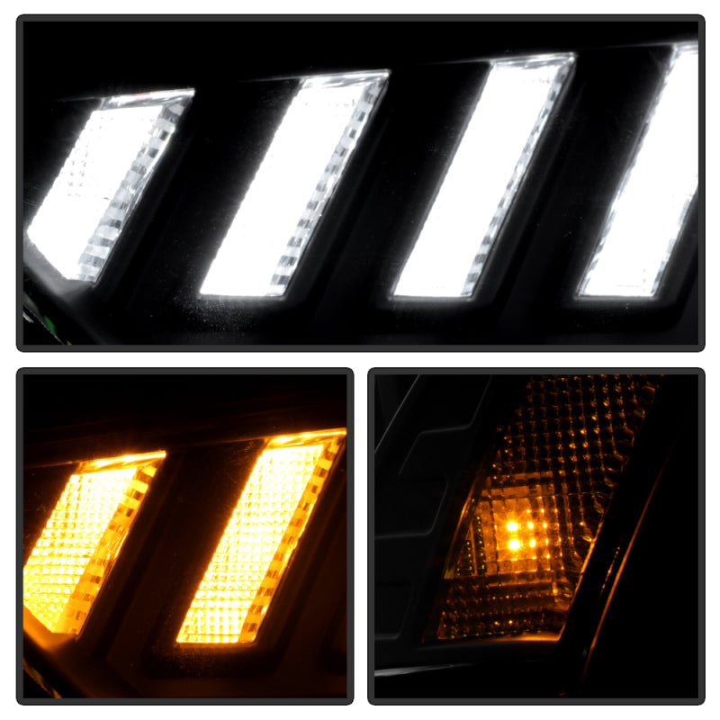 Spyder 13-16 Audi A4/S4 Halogen Model Only Projector Headlights - Black PRO-YD-AA413HALSI-BK SPYDER