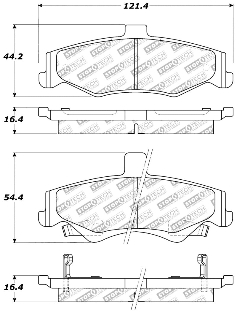 StopTech Street Disc Rear Brake Pads - 305.07500 Stoptech