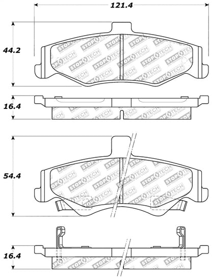 StopTech Street Disc Rear Brake Pads - 305.07500 Stoptech