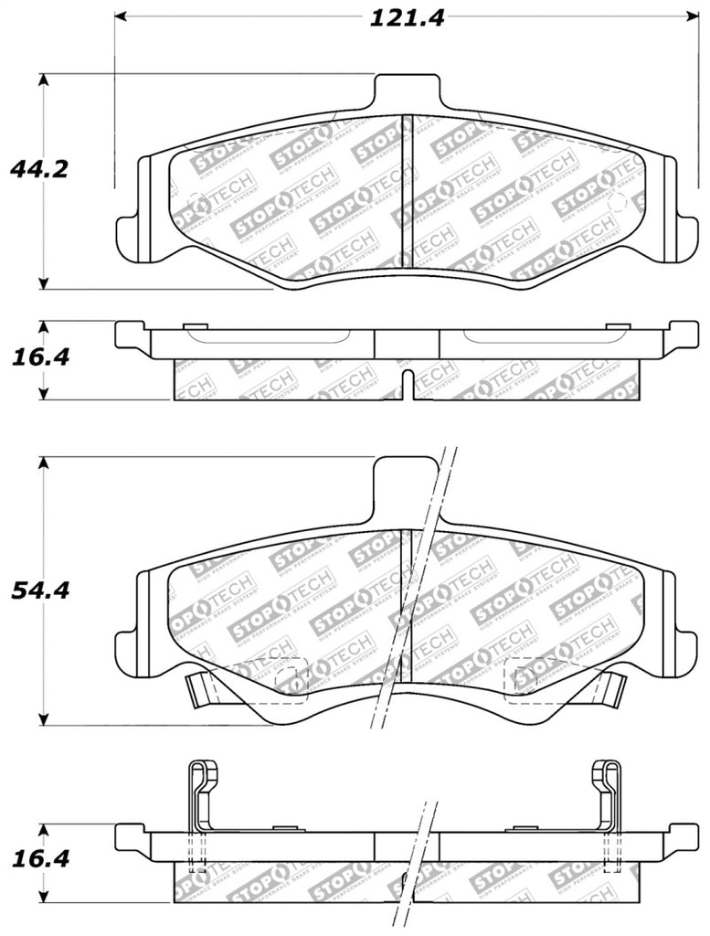 StopTech Street Disc Rear Brake Pads - 305.07500