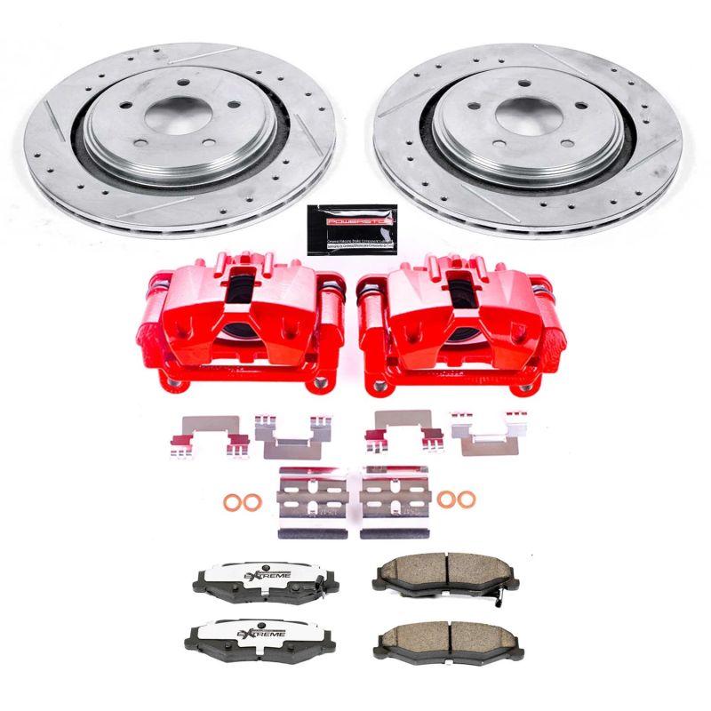 Power Stop 06-09 Cadillac XLR Rear Z26 Street Warrior Brake Kit w/Calipers PowerStop
