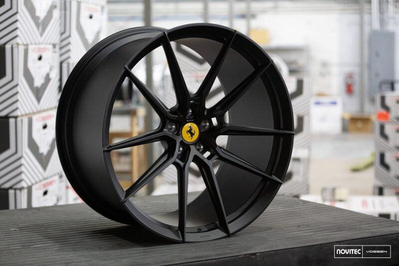 Vossen x Novitec NF9 20x9 ET:39 Satin Black Ferrari 458 Front Wheel