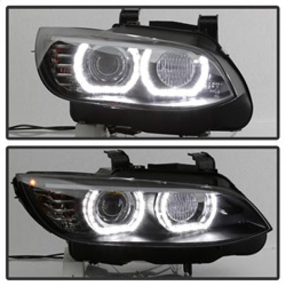 Spyder 08-10 BMW F92 3 Series Projector Headlights - LED DRL - Black (PRO-YD-BMWE9208-DRL-BK) SPYDER