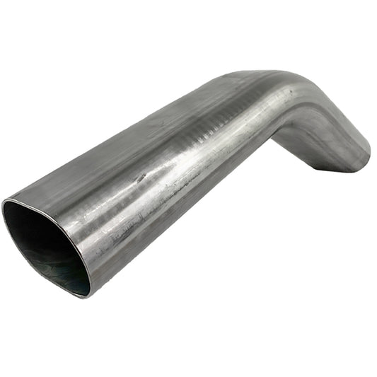 Granatelli 3" Oval Exhaust Tubing, Vertical Radius, 45^ bend, 4.50 inch Bend Radius - Part 313538