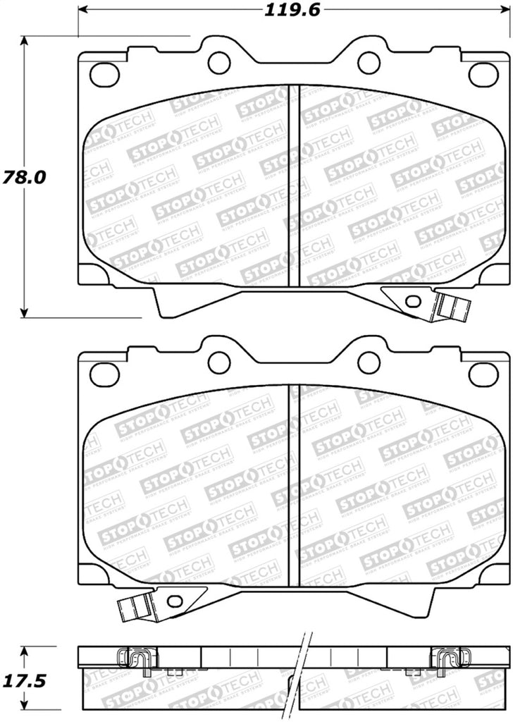 StopTech Premium Ceramic Brake Pads - 308.07720