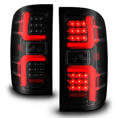 ANZO 15-19 Chevrolet Silverado 2500 HD/3500 HD LED Taillight w/ Sequential Black Housing/Smoke Lens ANZO