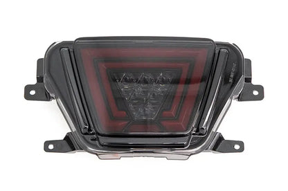 OLM V1 F1 Style Rear Brake / Fog / Reverse Light - Smoke Lens / Gloss Black Base / Red Bar) - 2020-2024 Toyota GR Supra