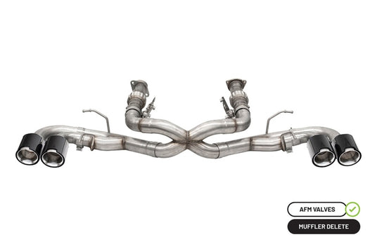 Corsa 3.0 in Cat-Back 4.5 in Carbon Fiber Tips | 2020-23 Corvette C8 (w/o Factory NPP) CORSA Performance