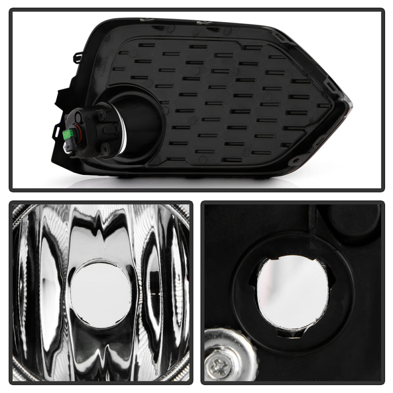 Spyder 16-17 Honda Civic 3DR Hatchback Only OEM Fog Light w/Switch - Clear (FL-HC2017-H-C) SPYDER