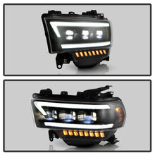 Load image into Gallery viewer, Spyder 19-22 Dodge Ram 2500/3500 (Halogen Model Only) Proj. Headlights (PRO-YD-DR19HDHALAP-SEQ-BK)