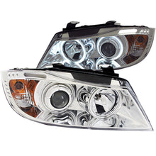 Load image into Gallery viewer, ANZO 2006-2008 BMW 3 Series E90-E91 Projector Headlights w/ Halo w/ LED Bar Chrome (CCFL)