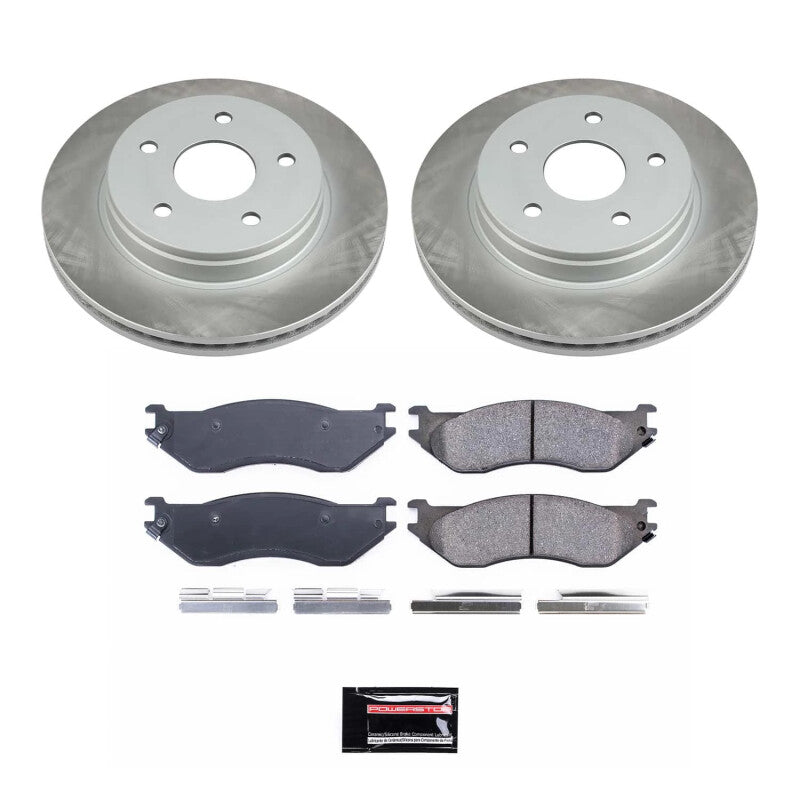 Power Stop 2002 Dodge Ram 1500 Front Semi-Coated Rotor Kit PowerStop