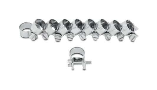 Vibrant Performance Fuel Injector Style Mini Hose Clamp: 16mm-18mm (Pack of 10), Exhaust/Intake Tubing Connection - Part 12239