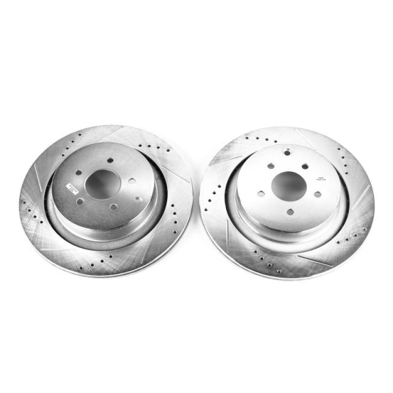 Power Stop 09-13 Infiniti FX50 Rear Evolution Drilled & Slotted Rotors - Pair PowerStop