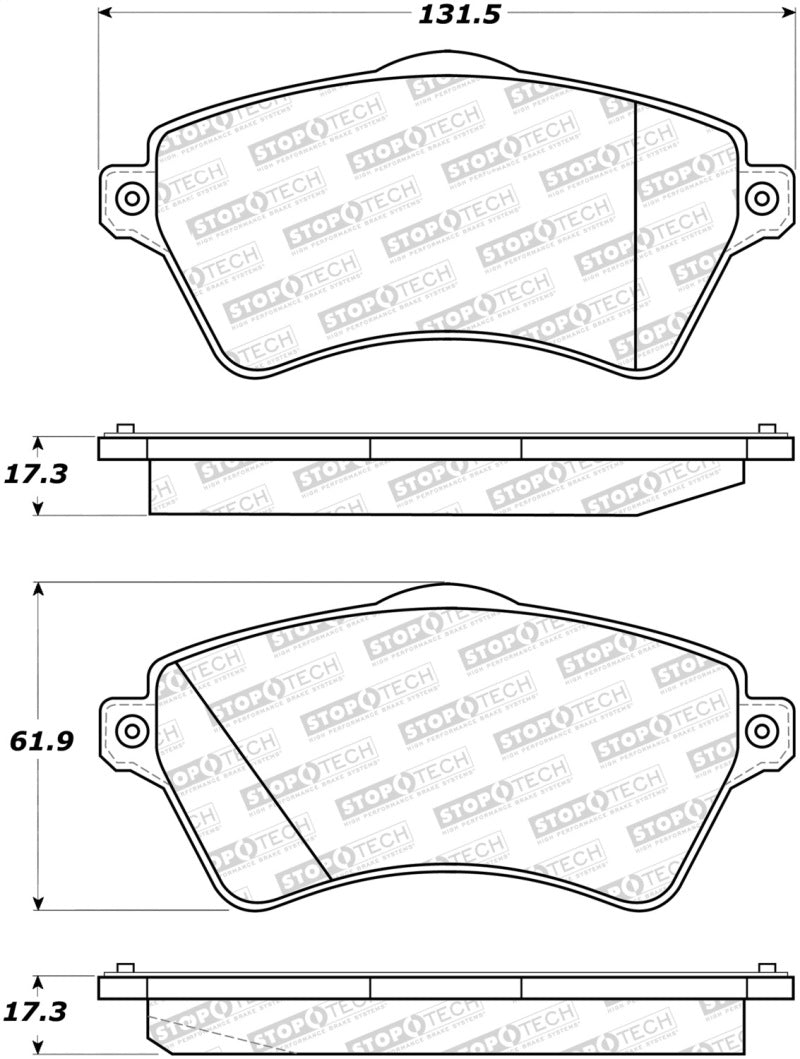 StopTech Premium Ceramic Brake Pads - 308.09260 Stoptech
