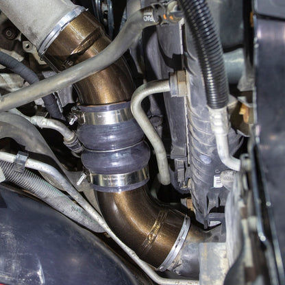 Wehrli 06-10 Chevrolet 6.6L LBZ/LMM Duramax Passenger Side 3.5in Intercooler Pipe - Bengal Silver - WCF100367-BS