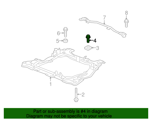 OEM HONDA (8x40mm) FLANGE BOLT (95701-0804008) X1