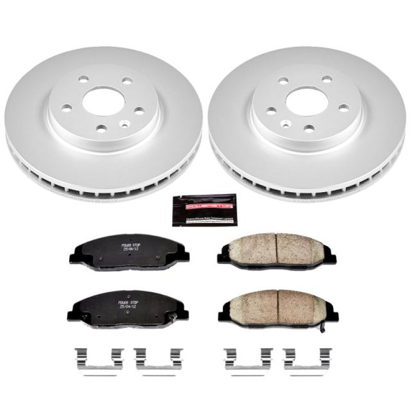 Power Stop 08-14 Cadillac CTS Front Z17 Evolution Geomet Coated Brake Kit PowerStop