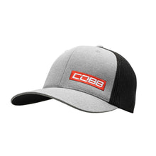 Load image into Gallery viewer, COBB Tuning Mesh 2-Tone Stretch Cap - Heather/Black CO-CAP-GRAY-MESH