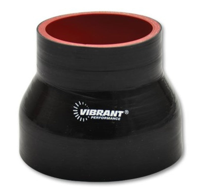 Vibrant 4 Ply Reducer Couper 1.5in ID x 1.375in ID x 3in Long - Black Vibrant