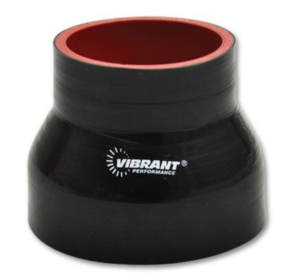 Vibrant 4 Ply Reducer Couper 1.5in ID x 1.375in ID x 3in Long - Black Vibrant