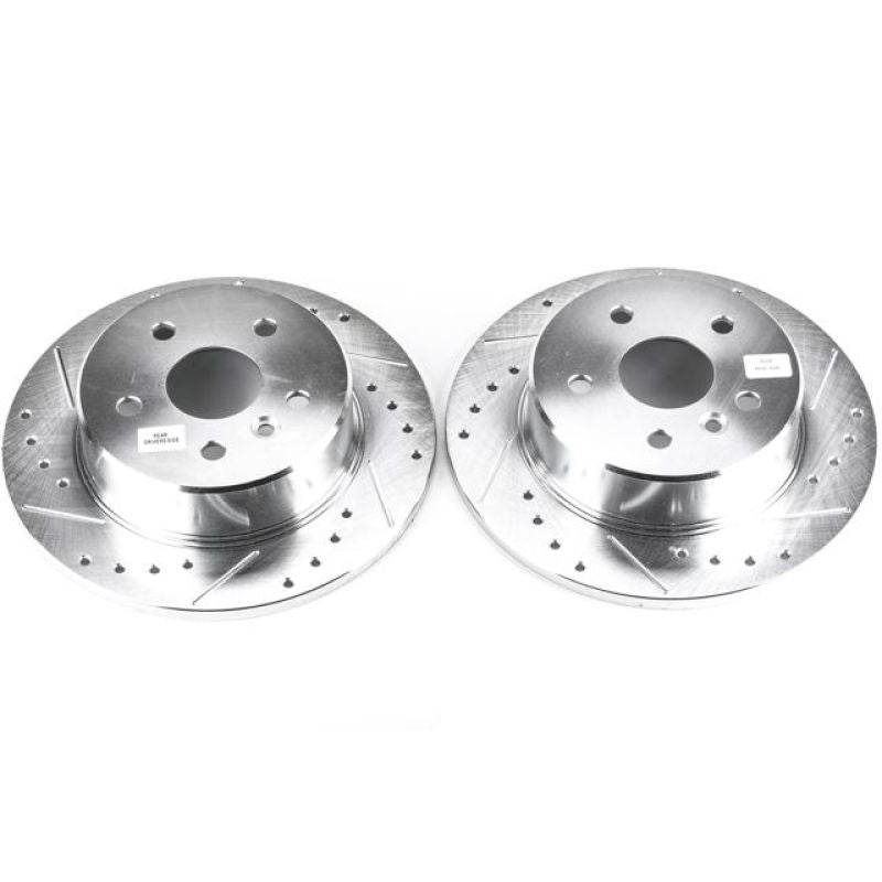 Power Stop 00-04 Toyota Avalon Rear Evolution Drilled & Slotted Rotors - Pair PowerStop