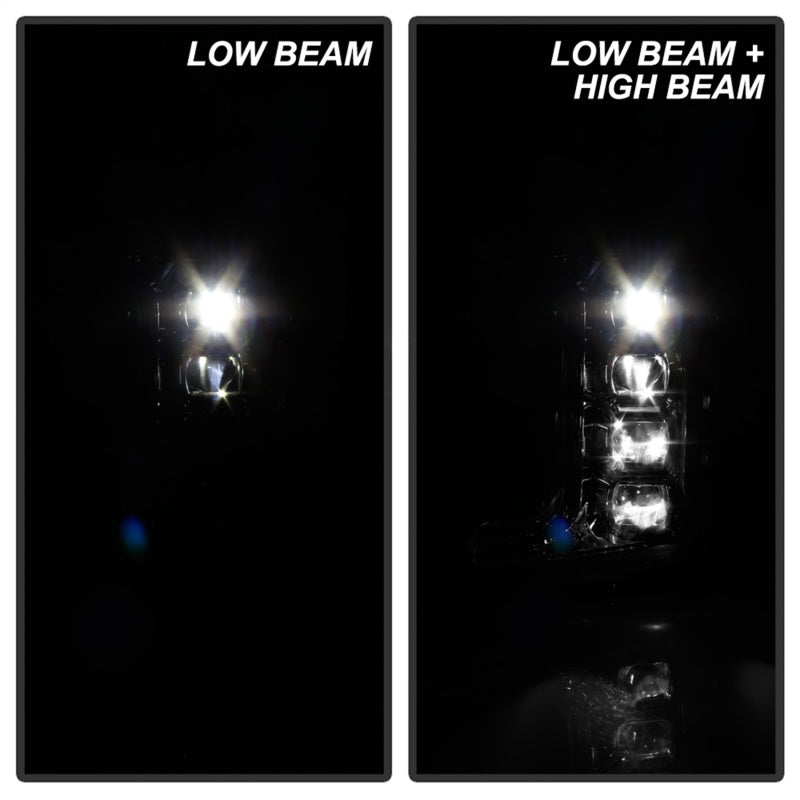 Spyder Ford F-250/F-350/F450 17-18 Full LED Headlights Black PRO-YD-FS17HALAP-SEQ-C SPYDER