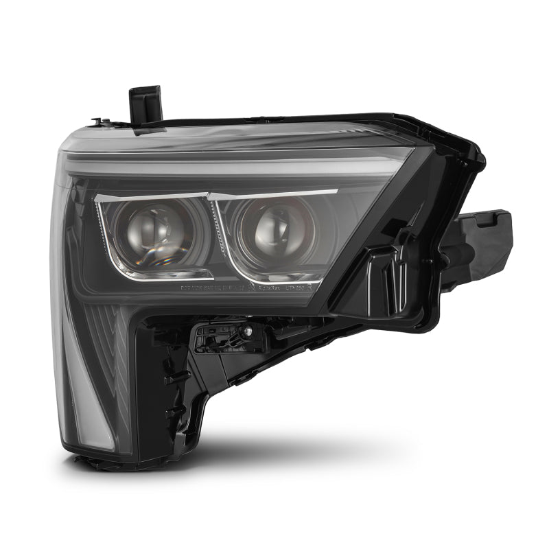 AlphaRex 880874 22-23 Toyota Tundra LUXX-Series Headlights Black w/Amber DRL - Req 810029 OR 810030