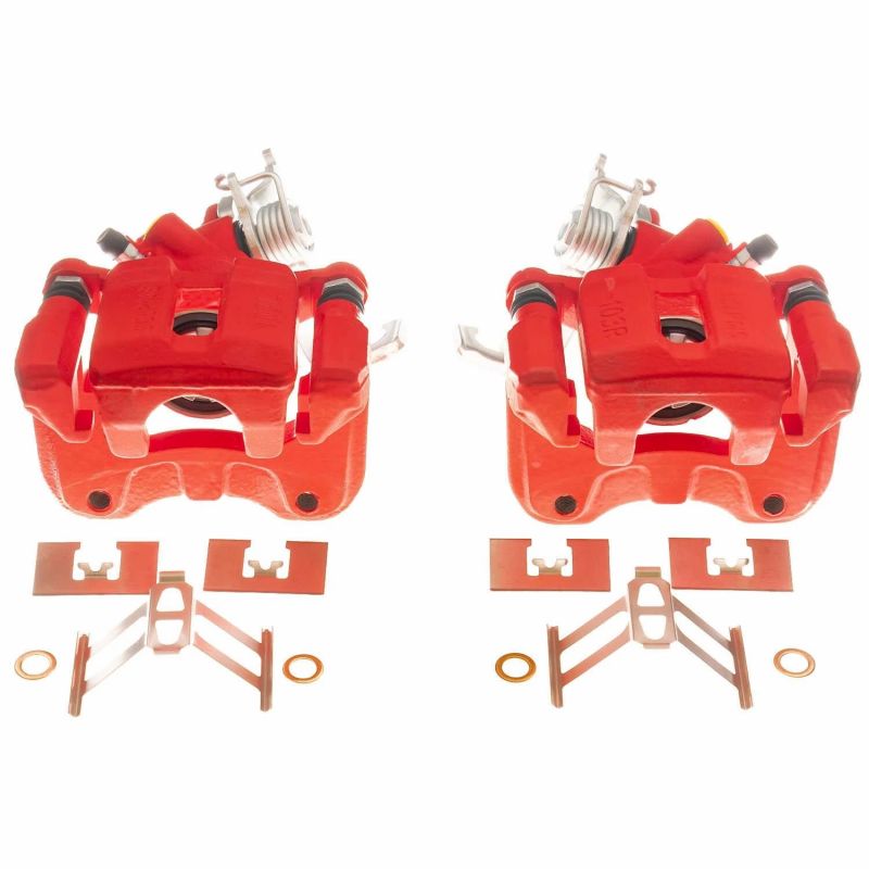 Power Stop 05-07 Honda Accord Rear Red Calipers - Pair PowerStop