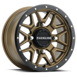 Raceline A94BZ Krank 14x7in / 4x110 BP / 10mm Offset / 83.8mm Bore - Bronze & Black Lip Wheel